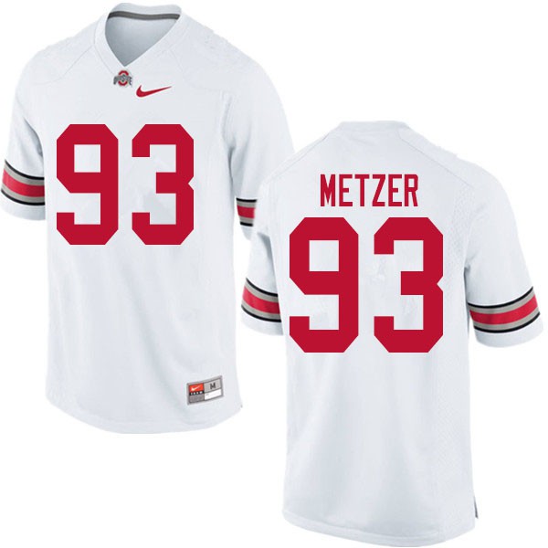 Ohio State Buckeyes #93 Jake Metzer Men University Jersey White